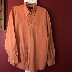 Men’s Orange Nautica long sleeve shirt size L.